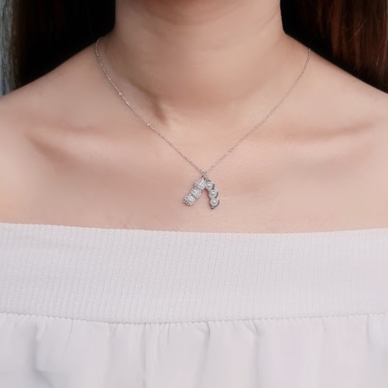 Peanut Cubic Zirconia Necklace.