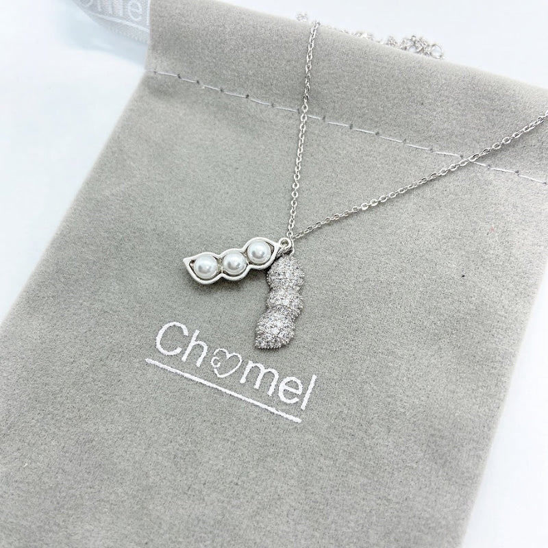 Peanut Cubic Zirconia Necklace.