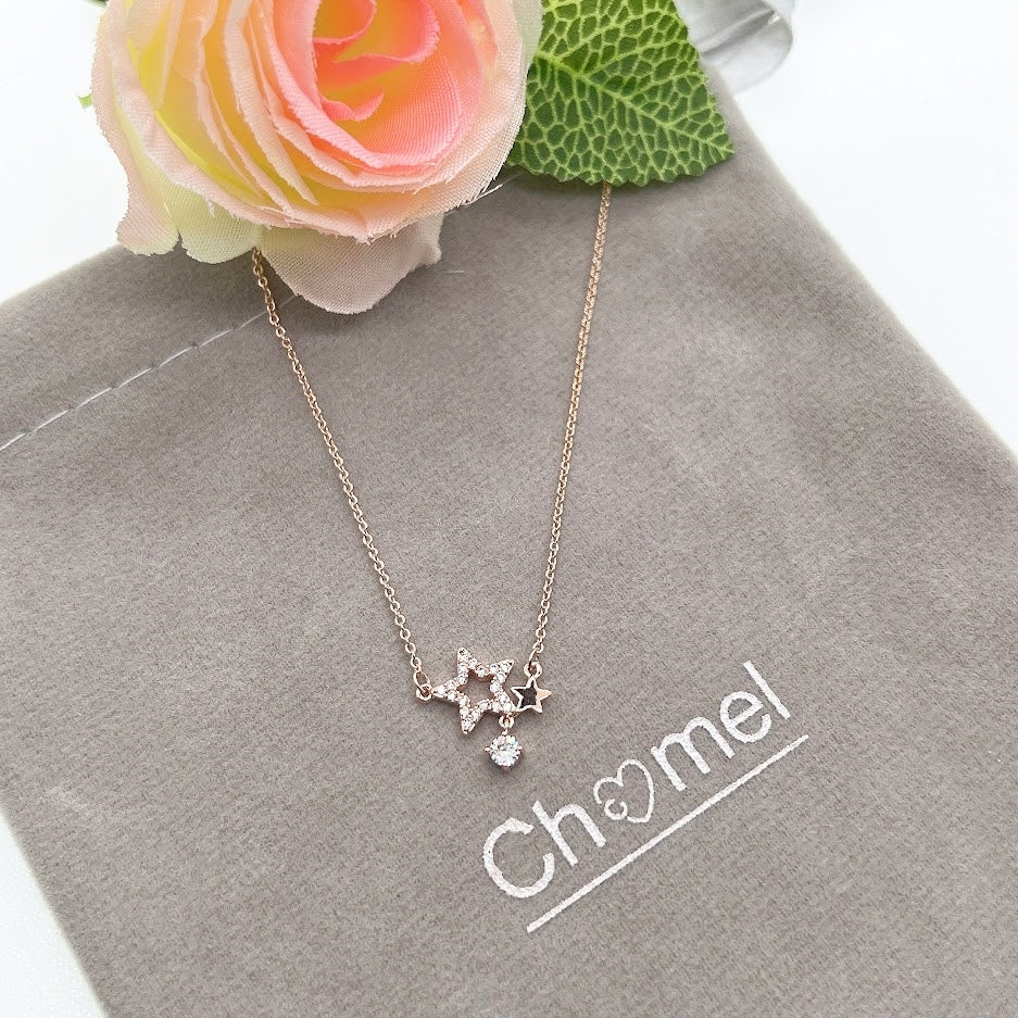 Star Cubic Zirconia Necklace - CHOMEL