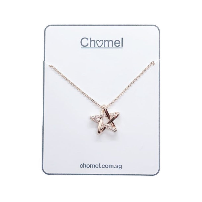 Star Cubic Zirconia Pendant Necklace.