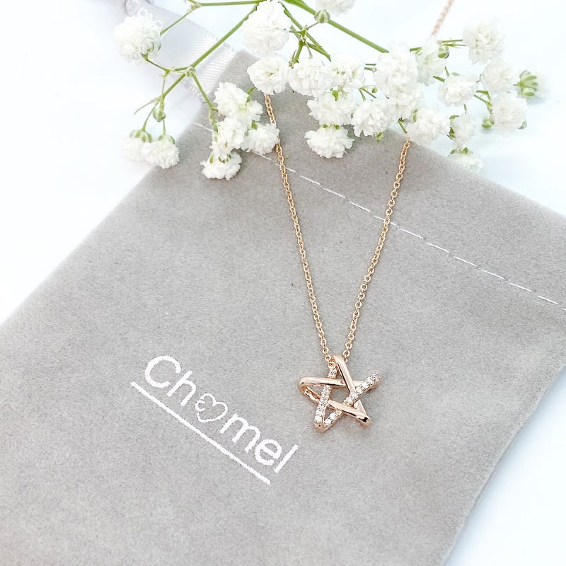 Star Cubic Zirconia Pendant Necklace - CHOMEL