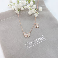 Butterfly Cubic Zirconia Necklace.