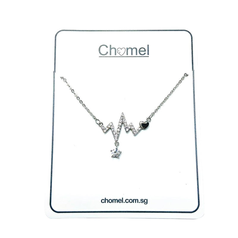 Heartbeat Cubic Zirconia Necklace.