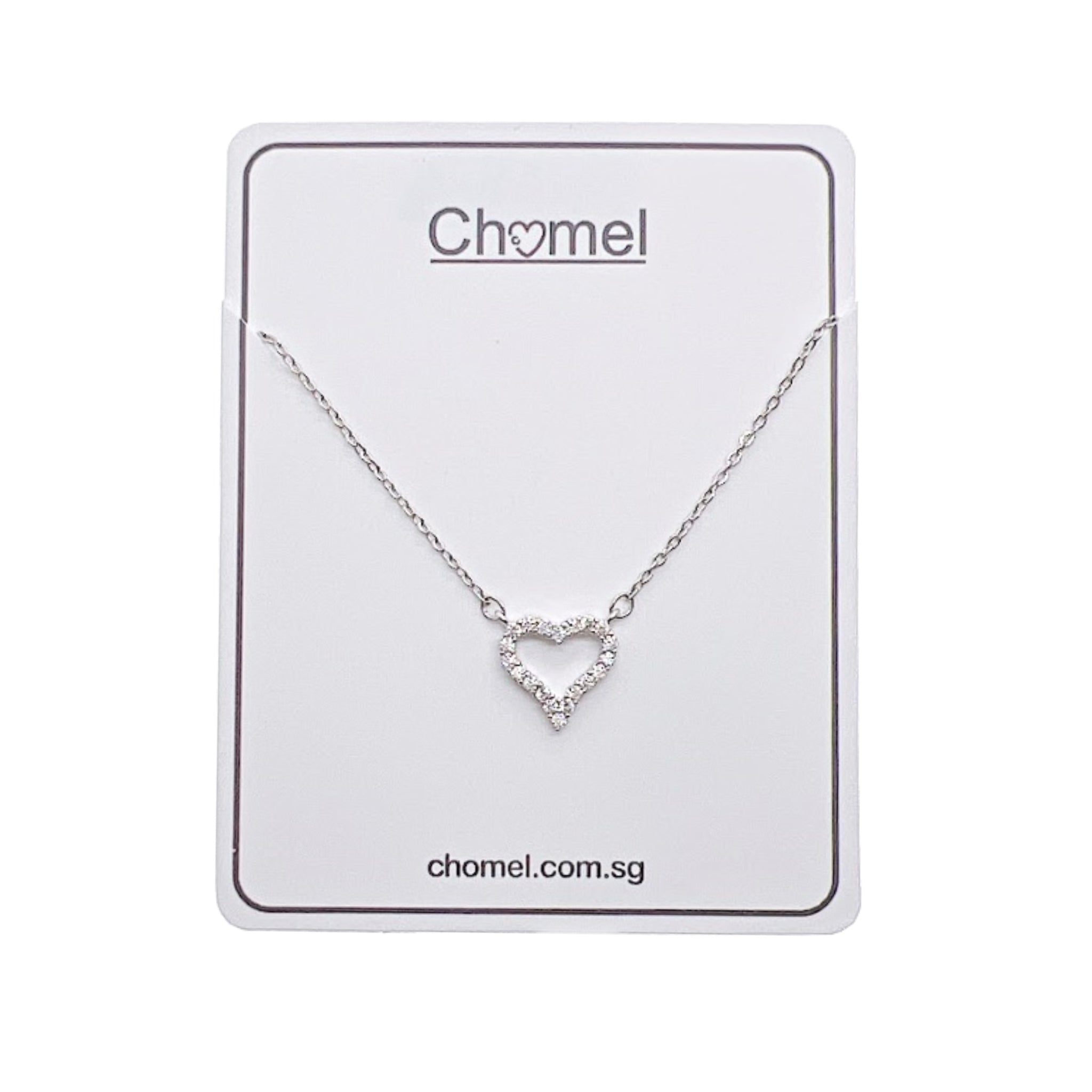 Heart Cubic Zirconia Necklace - CHOMEL
