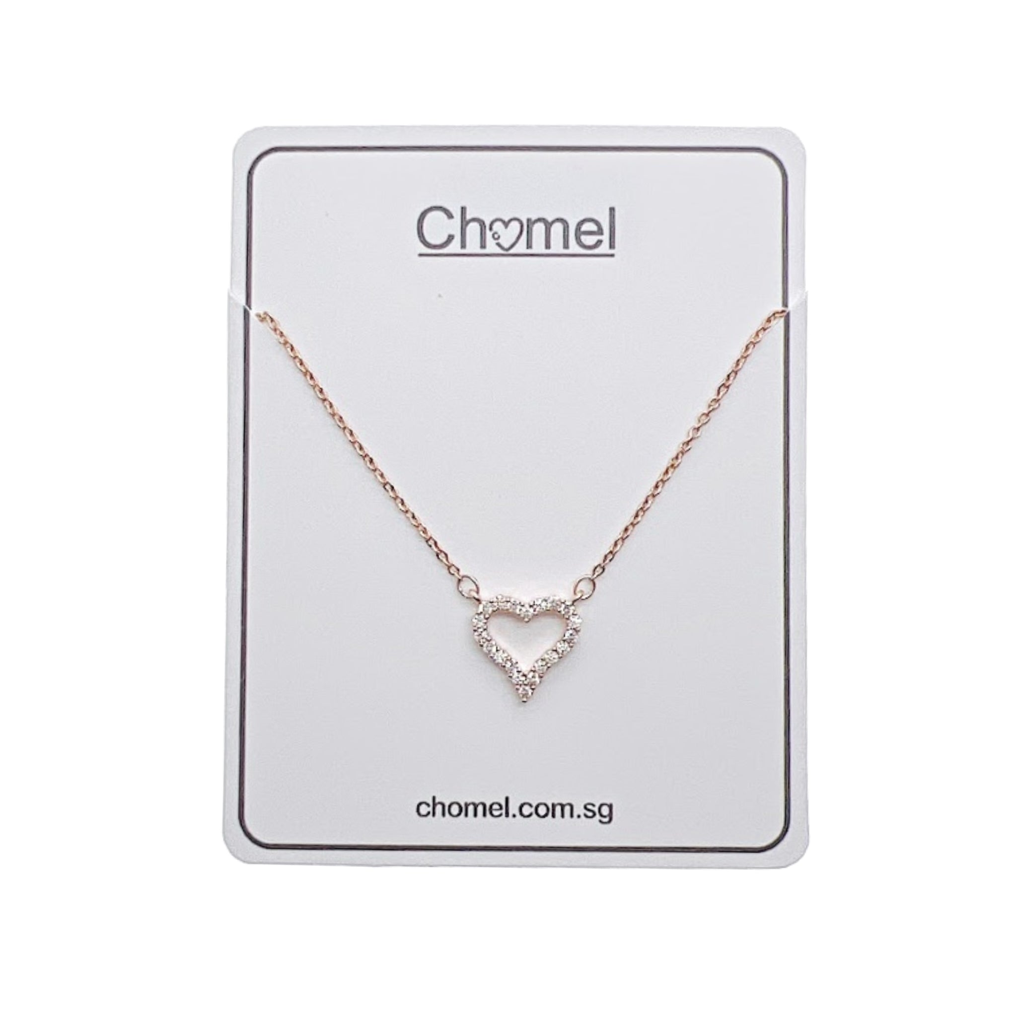 Heart Cubic Zirconia Necklace - CHOMEL