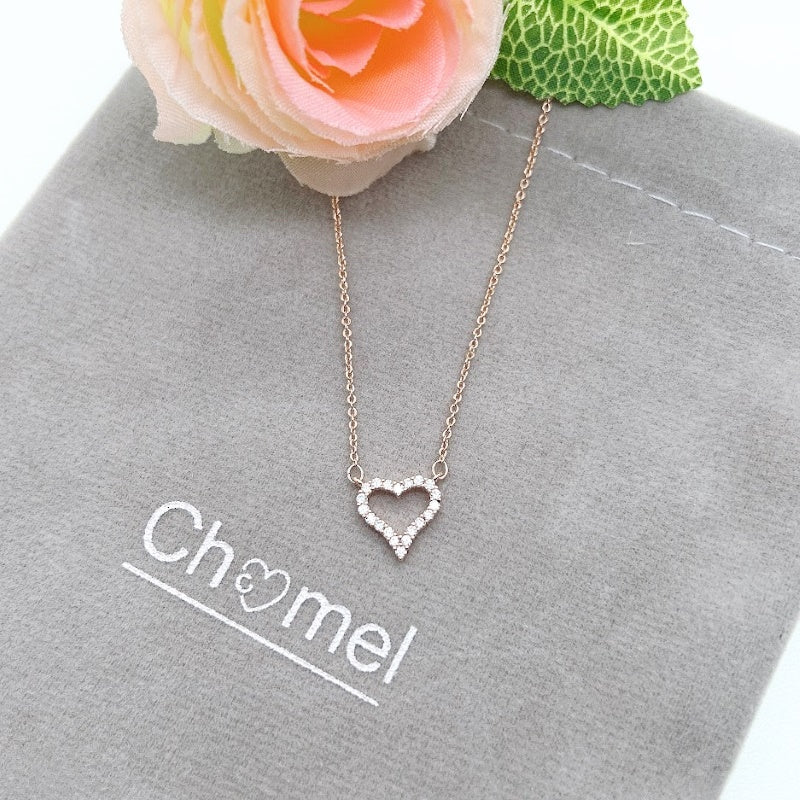 Heart Cubic Zirconia Necklace - CHOMEL