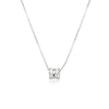 CHOMEL Cubic Zirconia Tunnel Rhodium Necklace
