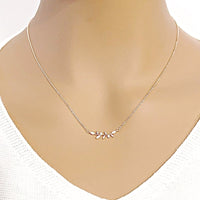 Leaf Cubic Zirconia Necklace - CHOMEL