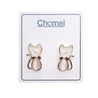 Cat Simulated Moonstone Earrings.