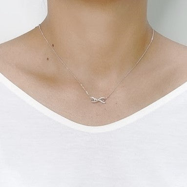 Ribbon Cubic Zirconia Necklace.