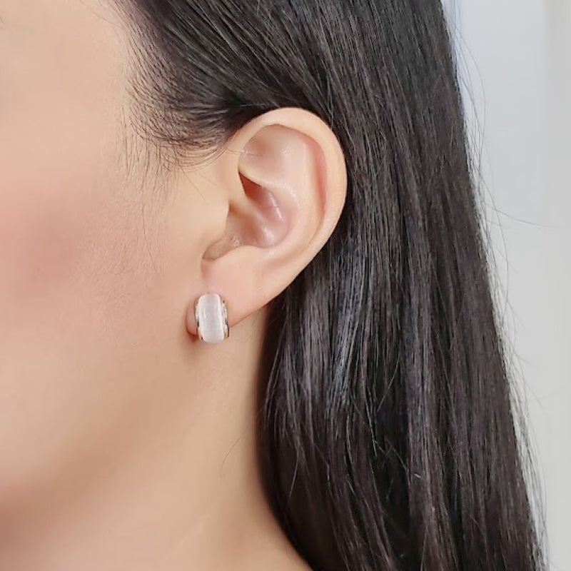 Simulated Moonstone Earrings.