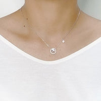 Round Cubic Zirconia Necklace.