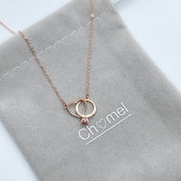Interlocking Ring Necklace.