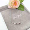 Ribbon Cubic Zirconia Necklace - CHOMEL