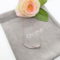 Ribbon Cubic Zirconia Necklace - CHOMEL