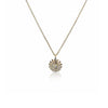 CHOMEL Cubic Zirconia Round Moving Disc Pendant Rosegold Necklace