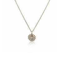CHOMEL Cubic Zirconia Round Moving Disc Pendant Rosegold Necklace