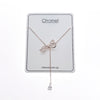 Ribbon Cubic Zirconia Necklace - CHOMEL