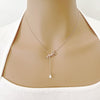Ribbon Cubic Zirconia Necklace - CHOMEL
