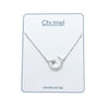 Moon & Star Cubic Zirconia Necklace.