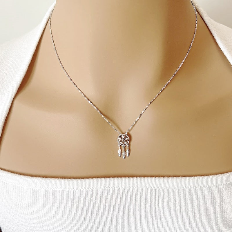 Dream Catcher Cubic Zirconia Necklace - CHOMEL