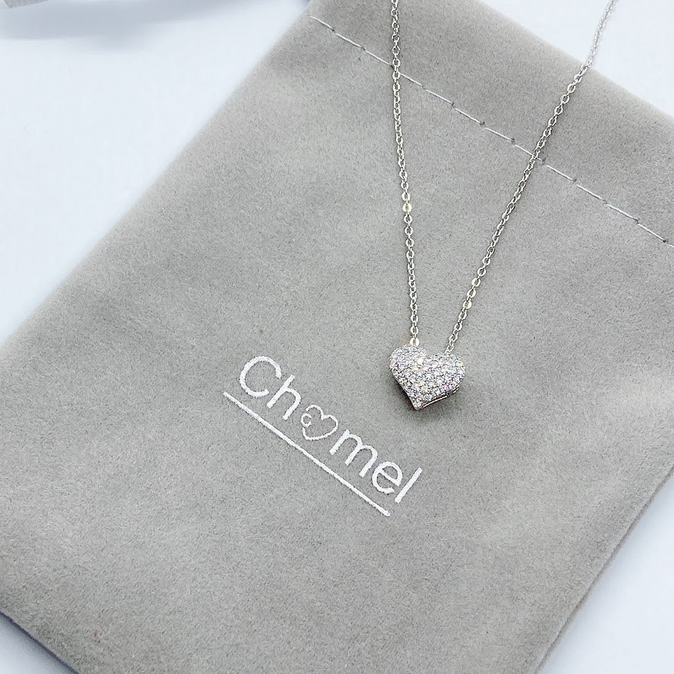 Heart Cubic Zirconia Necklace.