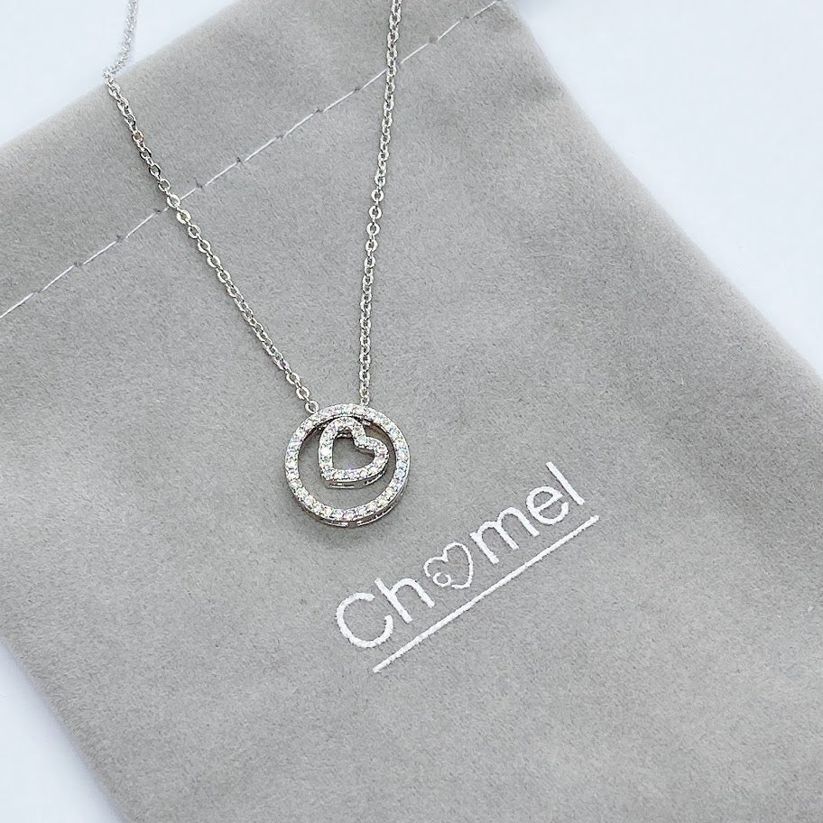 Heart Cubic Zirconia Necklace.