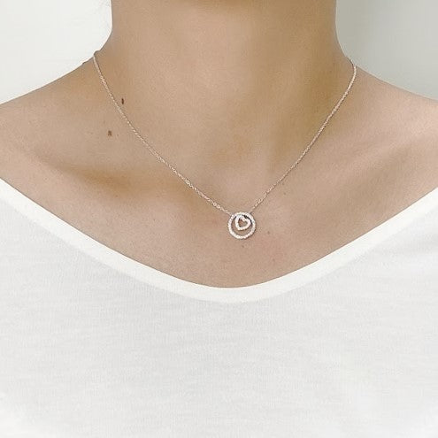 Heart Cubic Zirconia Necklace.