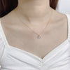 Moon & Star Cubic Zirconia Necklace.