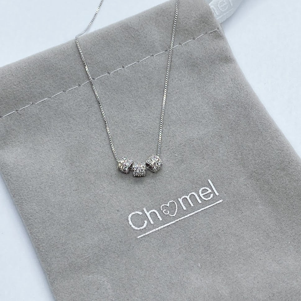 Cubic Zirconia Pendant Necklace.