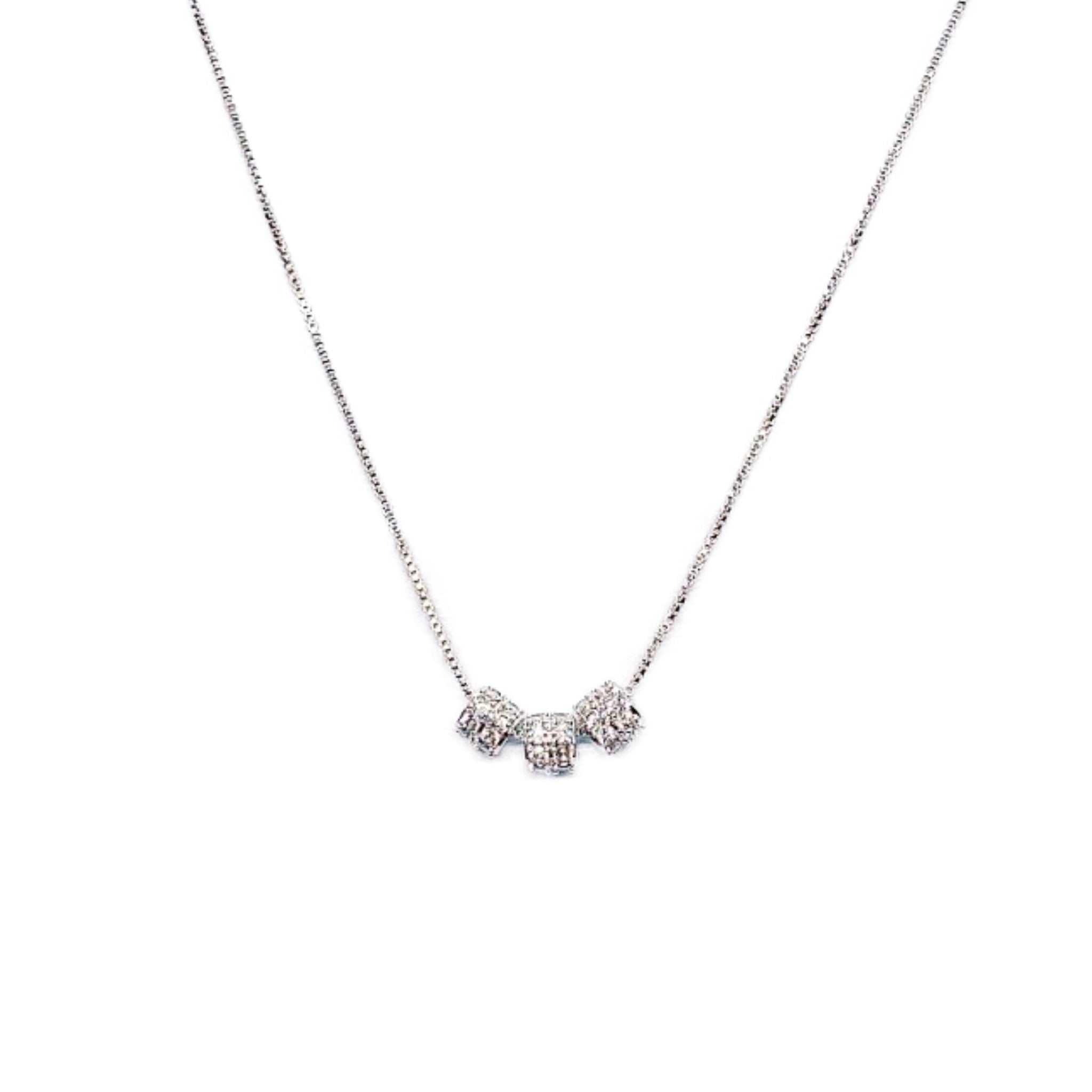 Cubic Zirconia Pendant Necklace.