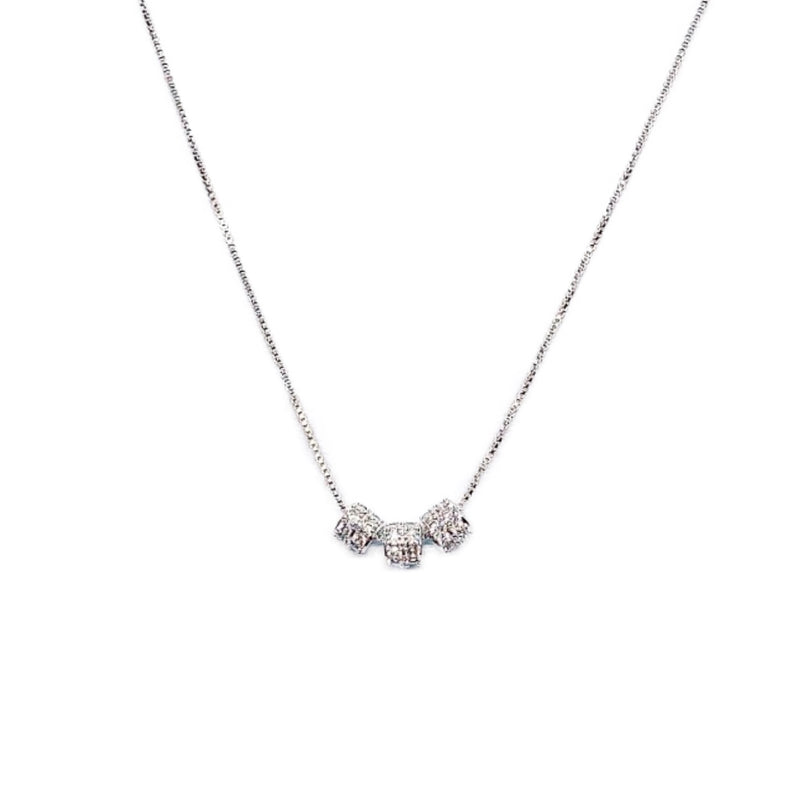 Cubic Zirconia Pendant Necklace.
