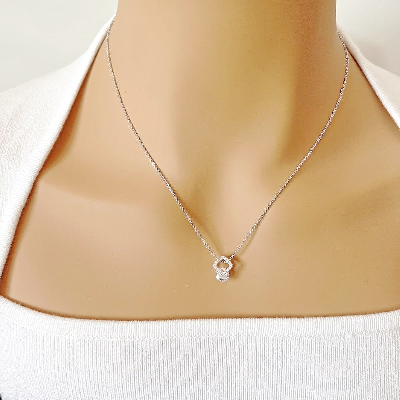 Solitaire Cubic Zirconia Necklace CHOMEL