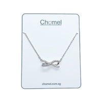 Ribbon Cubic Zirconia Necklace.