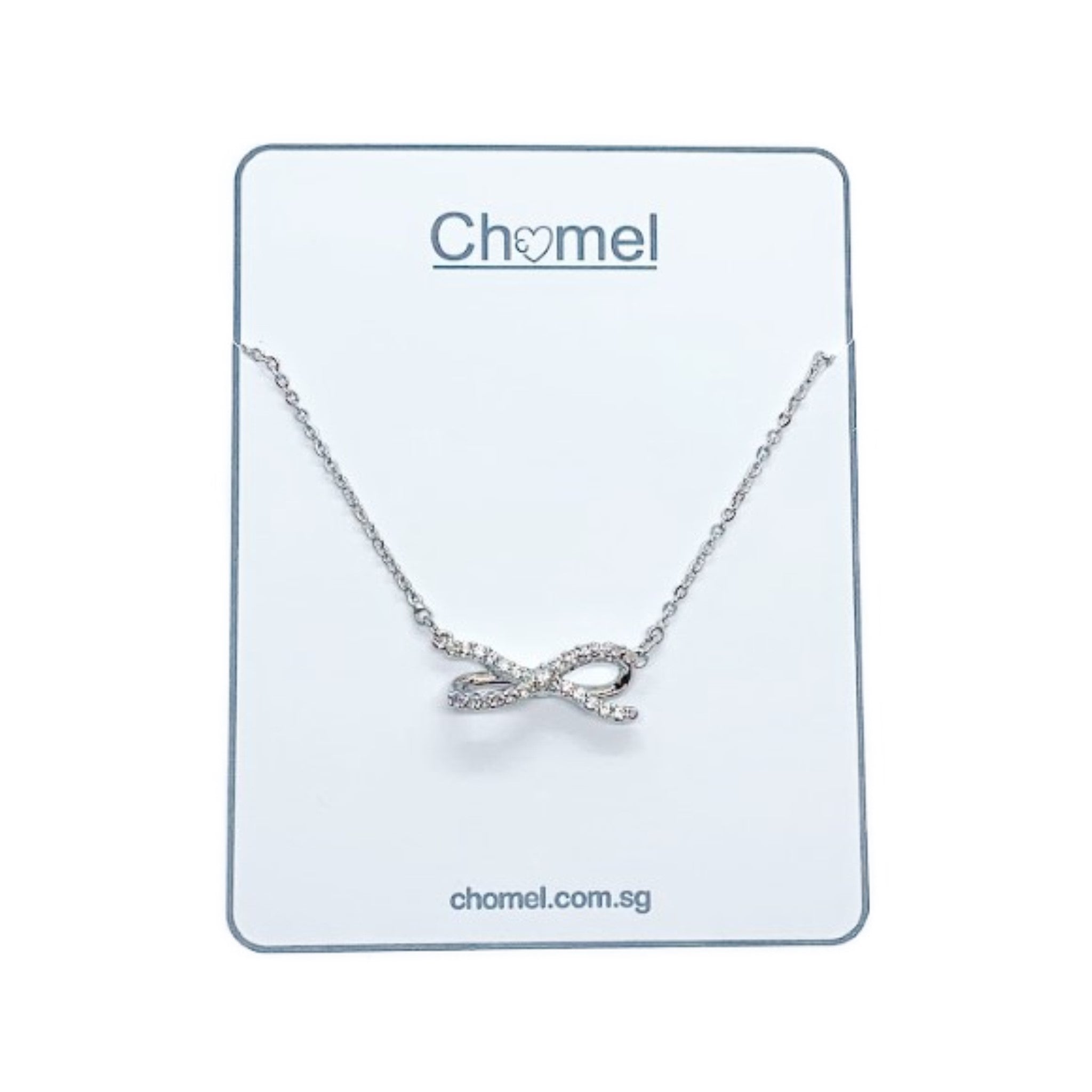 Silver Diamond Simulant Infinity Necklace & Earrings Set - Lovisa