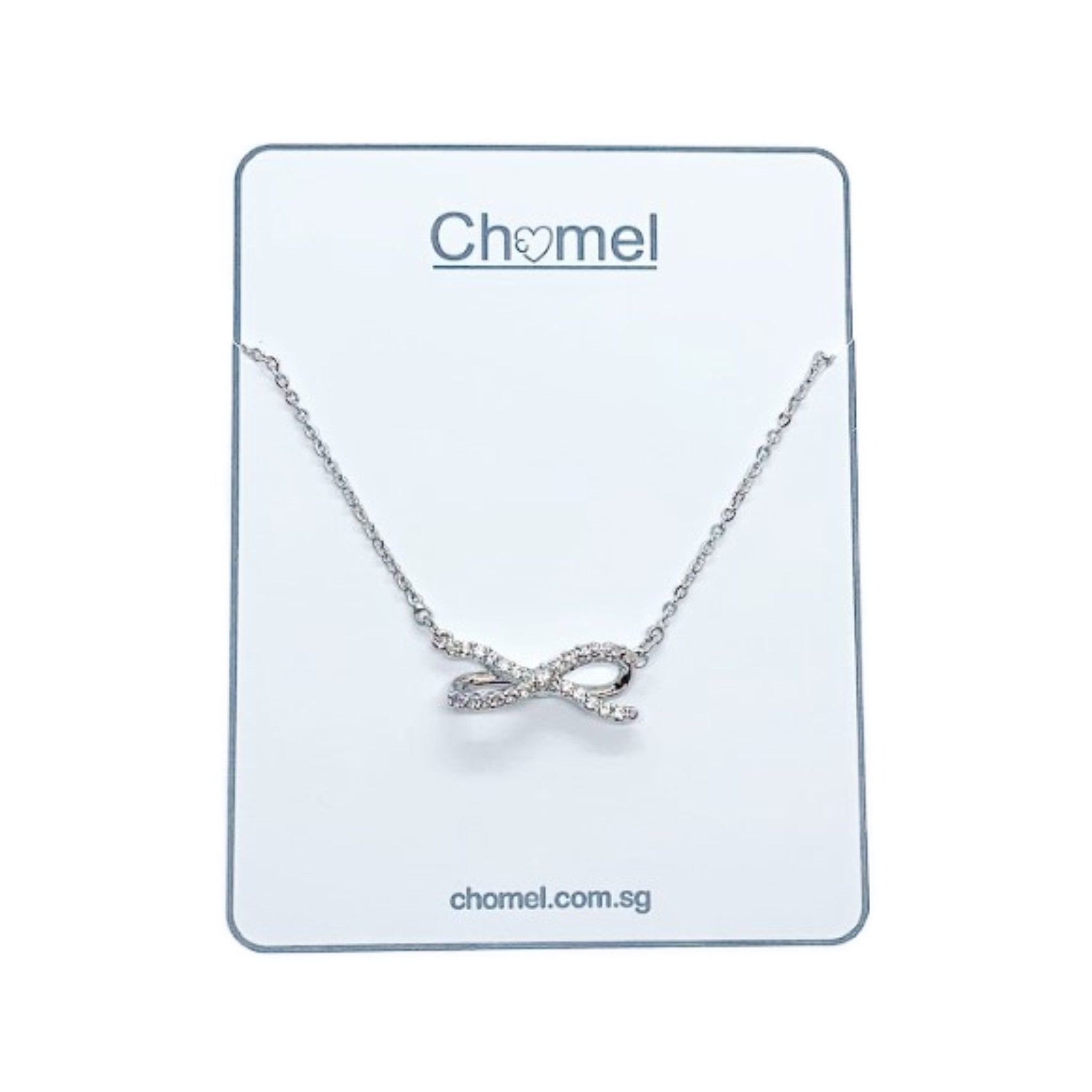 Ribbon Cubic Zirconia Necklace.