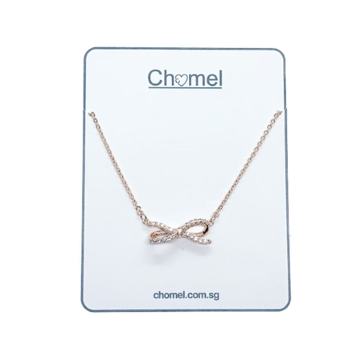 Ribbon Cubic Zirconia Necklace.