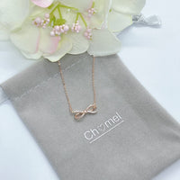 Ribbon Cubic Zirconia Necklace.