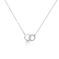 Interlocking Ring Cubic Zirconia Necklace - CHOMEL