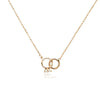 CHOMEL Cubic Zirconia Interlocking Ring Rosegold Necklace