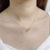 Interlocking Ring Cubic Zirconia Necklace.