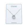 Moon and Star Cubic Zirconia Necklace.