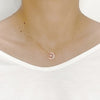 Moon & Star Cubic Zirconia Necklace.