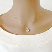 Heart Cubic Zirconia Necklace - CHOMEL