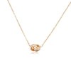 CHOMEL Cubic Zirconia Interlocking Ring Rosegold Necklace