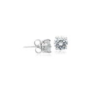 5mm Cubic Zirconia Solitaire Stud Earring.