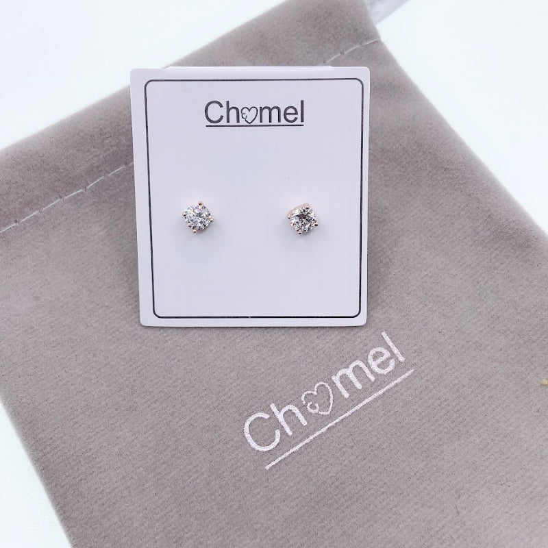 5mm Cubic Zirconia Solitaire Stud Earring.