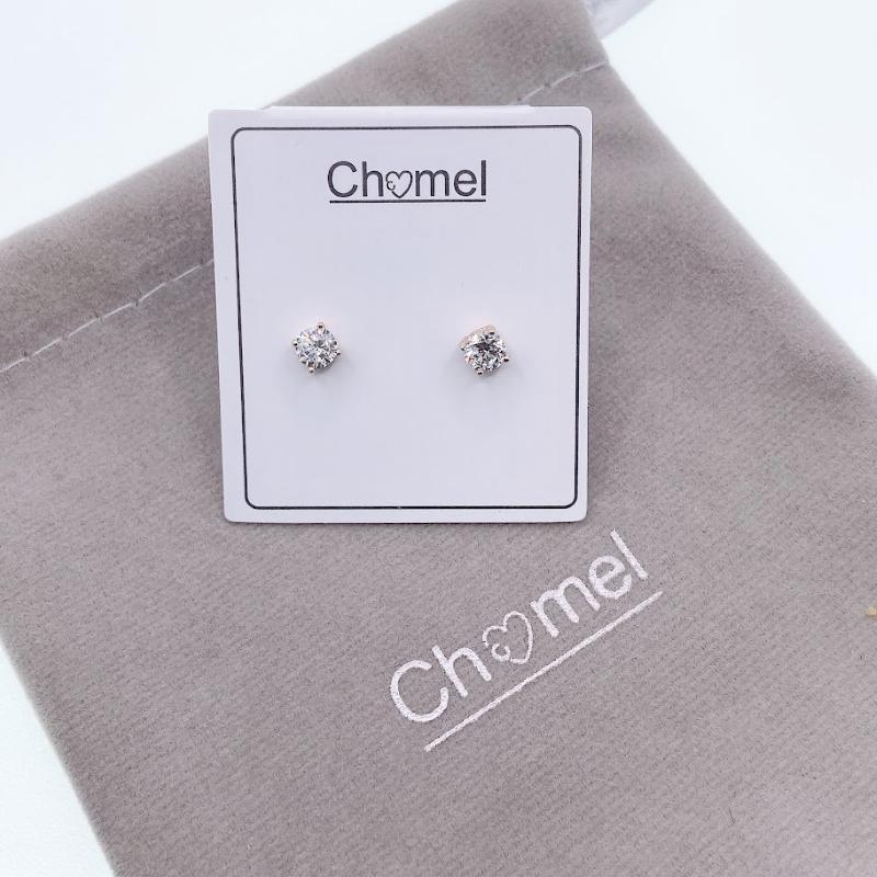 4mm Cubic Zirconia Solitaire Earrings.