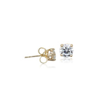 5mm Cubic Zirconia Solitaire Stud Earring.