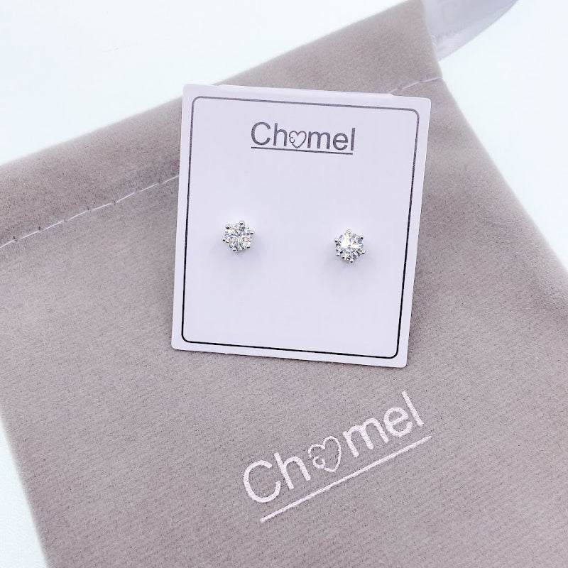 5mm Solitaire Cubic Zirconia Earring.